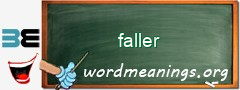 WordMeaning blackboard for faller